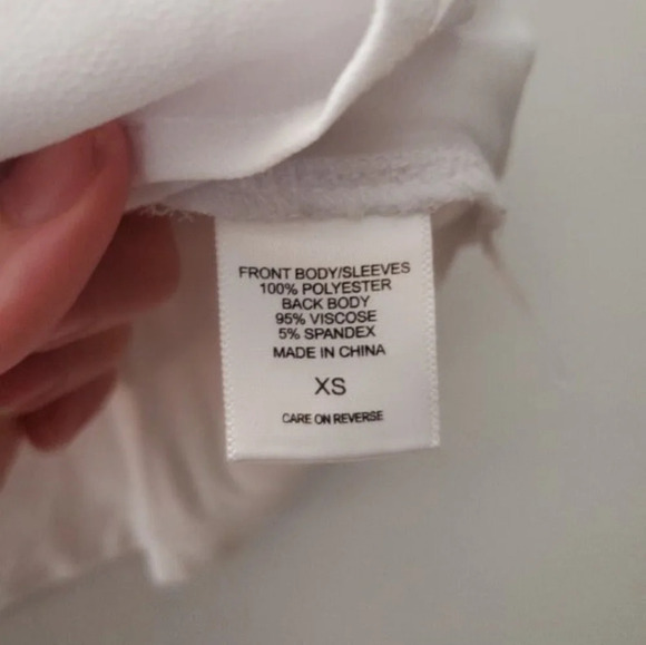 New York & Company White Short Sleeve Scoop Neck XSmall Blouse - Picture 8 of 10